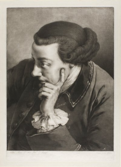 等身大の頭から、左を向いた若い男の肖像 (自画像) 作： Thomas Frye