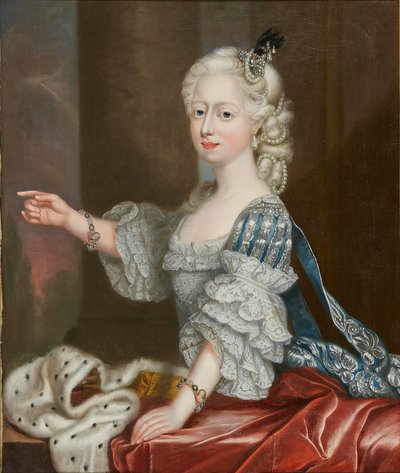 オーガスタ フレデリカ王女 (1737 年 - 1813 年)、ブランズウィック ヴォルフェンビュッテル公爵夫人。 作： Thomas Frye