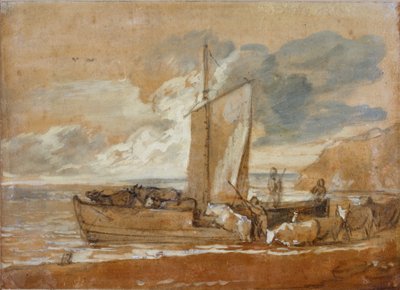 牛のフェリー、1784-1788。 作： Thomas Gainsborough