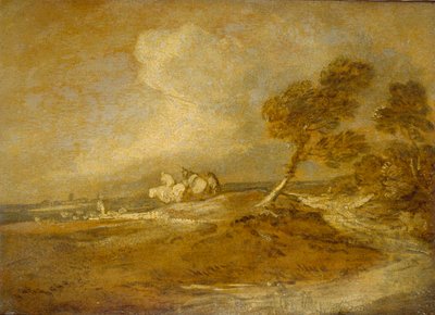 騎手のいる風景、18世紀後半 作： Thomas Gainsborough