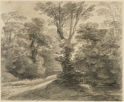 森の中の太陽に照らされた小道 作： Thomas Gainsborough