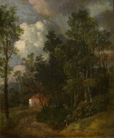 家の形をした森の風景、1752年頃 作： Thomas Gainsborough
