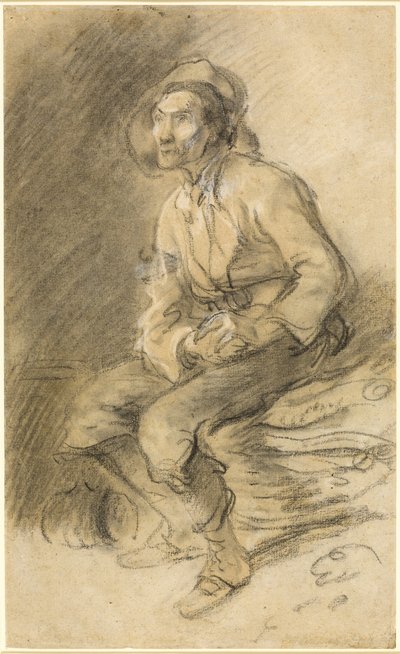 オカマの束の上に座る木こり 作： Thomas Gainsborough