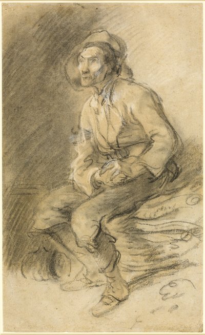 オカマの束の上に座る木こり 作： Thomas Gainsborough