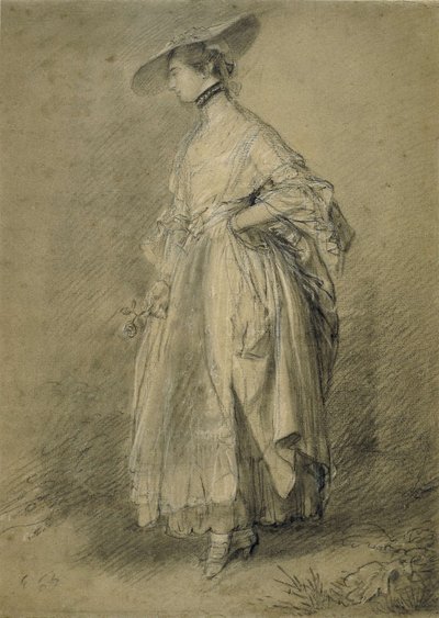 "バラを持った女性" 作： Thomas Gainsborough