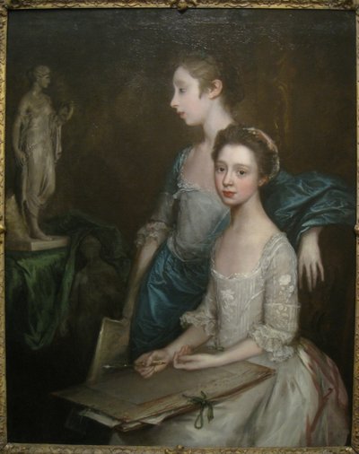 フランス語  画家の娘たちの肖像 画家の娘たちの肖像 作： Thomas Gainsborough