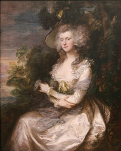 ドイツ語：トーマス・ヒバート夫人 トーマス・ヒバート夫人の肖像 作： Thomas Gainsborough