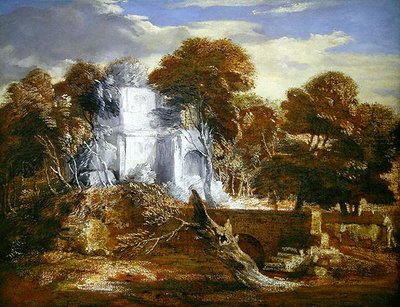 人物と牛のいる風景」（油彩・キャンバス） 作： Thomas Gainsborough
