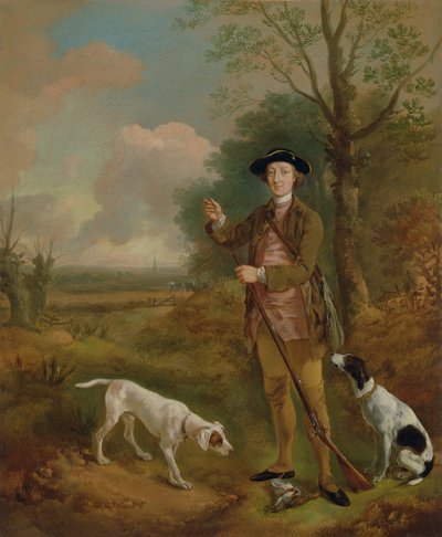 サフォーク州タニントンのジョン・デイド少佐（1726-1811）、1755年頃（キャンバスに油彩） 作： Thomas Gainsborough