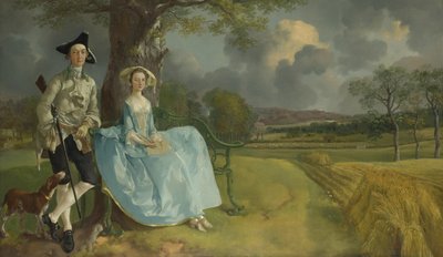 アンドリュース夫人、1750年 作： Thomas Gainsborough