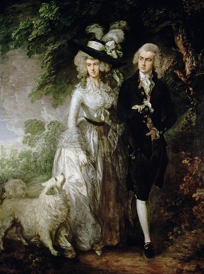 ウィリアムハレット夫妻（モーニングウォーク）、c.1785 作： Thomas Gainsborough