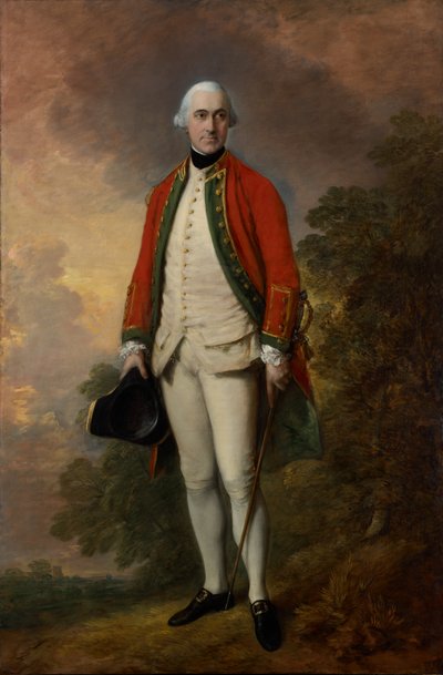 初代リバーズ男爵ジョージ・ピットの肖像 作： Thomas Gainsborough