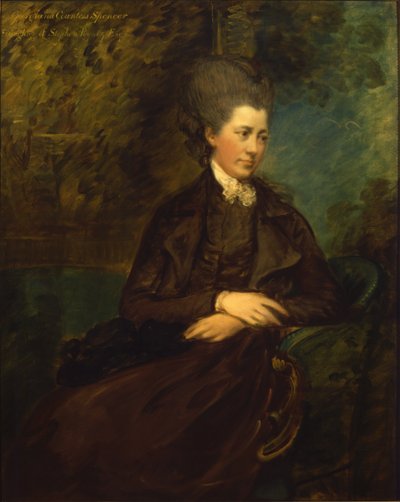 スペンサー伯爵夫人ジョージアナ・ポインツの肖像」1780-81年頃（油彩・キャンバス 作： Thomas Gainsborough