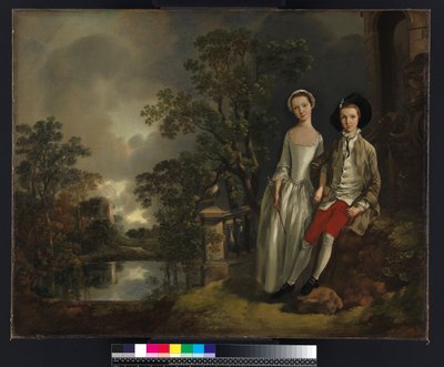 Heneage Lloydと彼の妹Lucyの肖像、1750年頃 作： Thomas Gainsborough