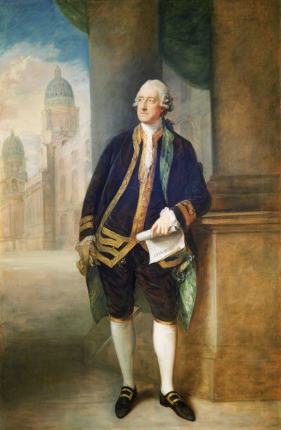 第4代サンドイッチ伯爵ジョン・モンタグの肖像 作： Thomas Gainsborough
