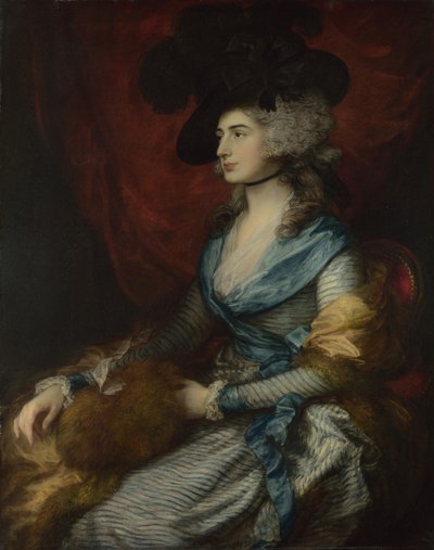 サラ・シドンズの肖像、1785 作： Thomas Gainsborough