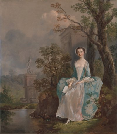 女性の肖像、カリフォルニア州。 1750年。 作： Thomas Gainsborough