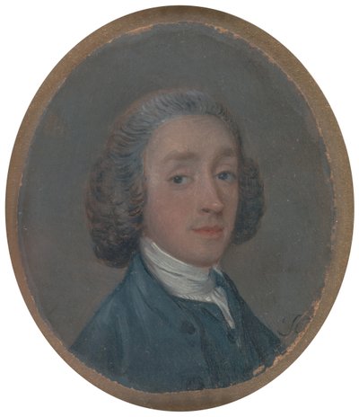 粉髪の若い男の肖像、カリフォルニア州。 1750年。 作： Thomas Gainsborough