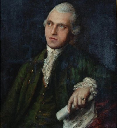 作曲家でヴァイオリン奏者のアントニン・カンメルの肖像、1730～1784年、1768年頃。 作： Thomas Gainsborough
