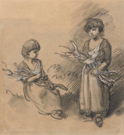 ファゴットを運ぶ少女の研究 作： Thomas Gainsborough
