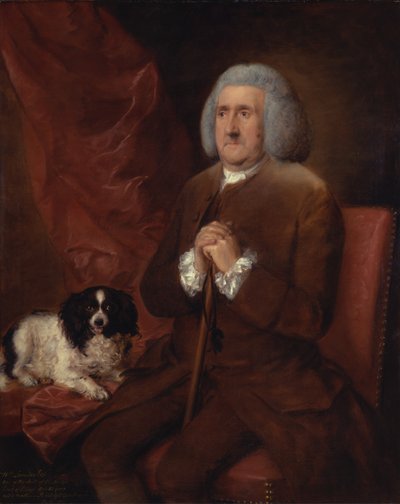 1771 年に陛下の財務裁判所の会計検査官であったウィリアム・ラウンズ。 作： Thomas Gainsborough