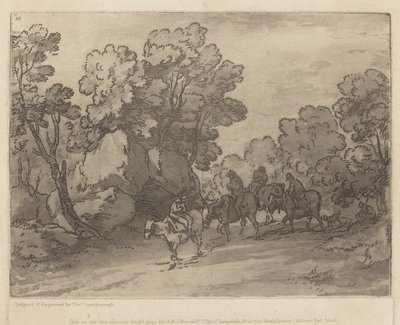 ライダーのいる森の風景 作： Thomas Gainsborough