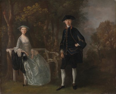 サフォーク州ヒントルシャム ホールのレディ ロイドと息子のリチャード サヴェージ ロイド 作： Thomas Gainsborough RA