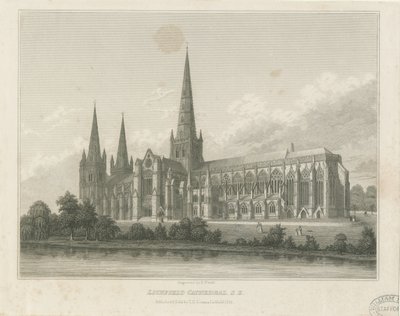 リッチフィールド大聖堂-サウスイーストビュー：彫刻、nd [c 1833]（印刷） 作： Thomas George Lomax