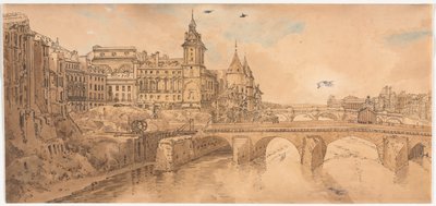 パリで最も美しい20の景色のセレクション、1802年。 作： Thomas Girtin