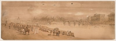 パリで最も美しい景色の 20 の選択: ポンヌフと造幣局の眺め 作： Thomas Girtin
