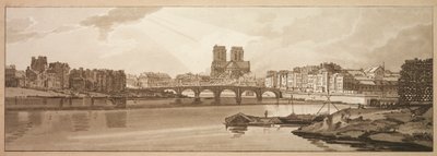パリで最も美しい20の景色のセレクション：ポンデラトゥールネルの景色...、1802年。 作： Thomas Girtin