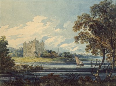 ダフハウス、バンフ、1794年（水彩画、多少の擦り傷、グラファイトの表示の上） 作： Thomas Girtin