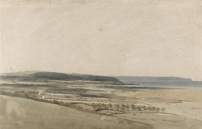 デボンのトー川河口、1801年頃（紙に鉛筆で水彩） 作： Thomas Girtin