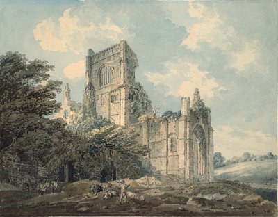カークストール・アビー（ヨークシャー、1790-1802年 作： Thomas Girtin