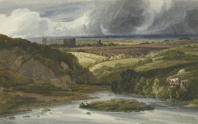 リドフォード城、1800 作： Thomas Girtin