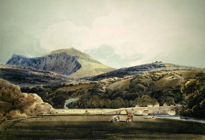 Mynnydd Mawr, North Wales (pencil & watercolor) 作： Thomas Girtin