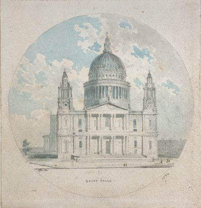 セント・ポール大聖堂、1790年頃 作： Thomas Girtin