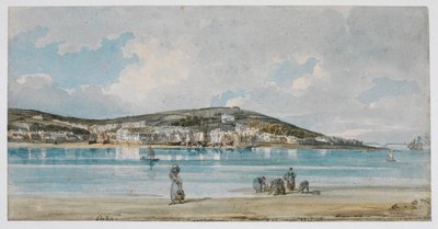 Instow Sandsからのノースデボン州アップルドアの眺め 作： Thomas Girtin