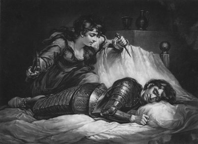 「ヤエルとシセラ - 裁判官第4章」、1825年。 作： Thomas Goff Lupton