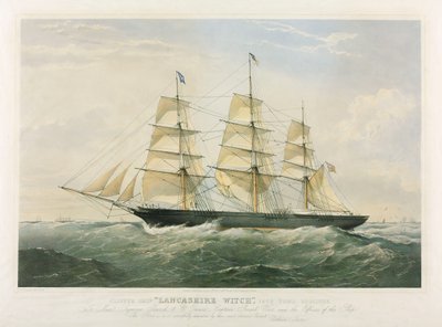 クリッパー船「ランカシャー・ウィッチ」1575トン 作： Thomas Goldsworth Dutton