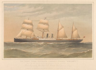 蒸気船「オリエント号」（1879年）のリトグラフ 作： Thomas Goldsworth Dutton