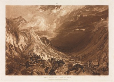 リベル スタジオ: ベン アーサー、スコットランド、c。 1818年。 作： Thomas Guff Lupton