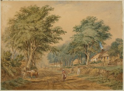 エタル、ノーサンバーランド（紙にボディカラーと水彩画） 作： Thomas H. Hair