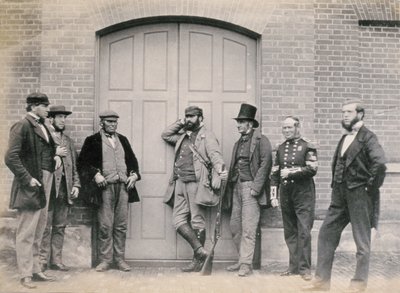 ノーフォークのホルカムホールのスタッフ、1863年頃（アルブメンプリント） 作： Thomas Harcourt Powell