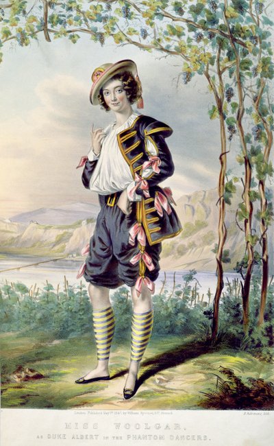 1847年にD.ファブロニウスによって彫刻された「ファントムダンサー」のアルバート公のウールガーさん 作： Thomas Harrington Wilson