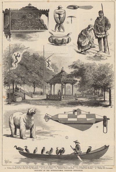 国際水産展のスケッチ 作： Thomas Harrington Wilson