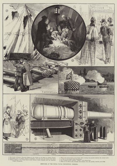 チェルシー王立海軍展示会でのスケッチ 作： Thomas Harrington Wilson