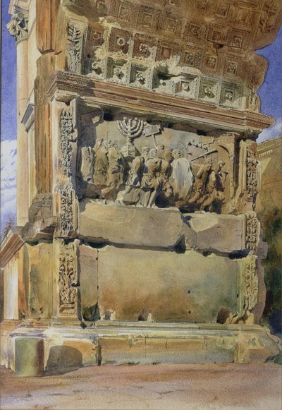 タイタスのアーチ、ローマ、1842 作： Thomas Hartley Cromek