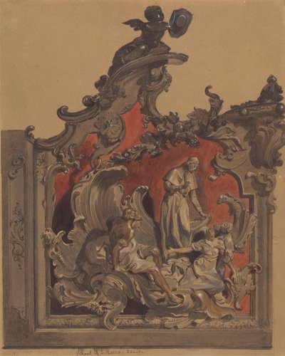 Escola de St. Rocco, Veneza, Estudo de Decoração Curva 作： Thomas Hartley Cromek
