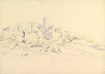 アレオパゴスのアクロポリス、アテネ、1846 年 4 月 24 日。 作： Thomas Hartley Cromek